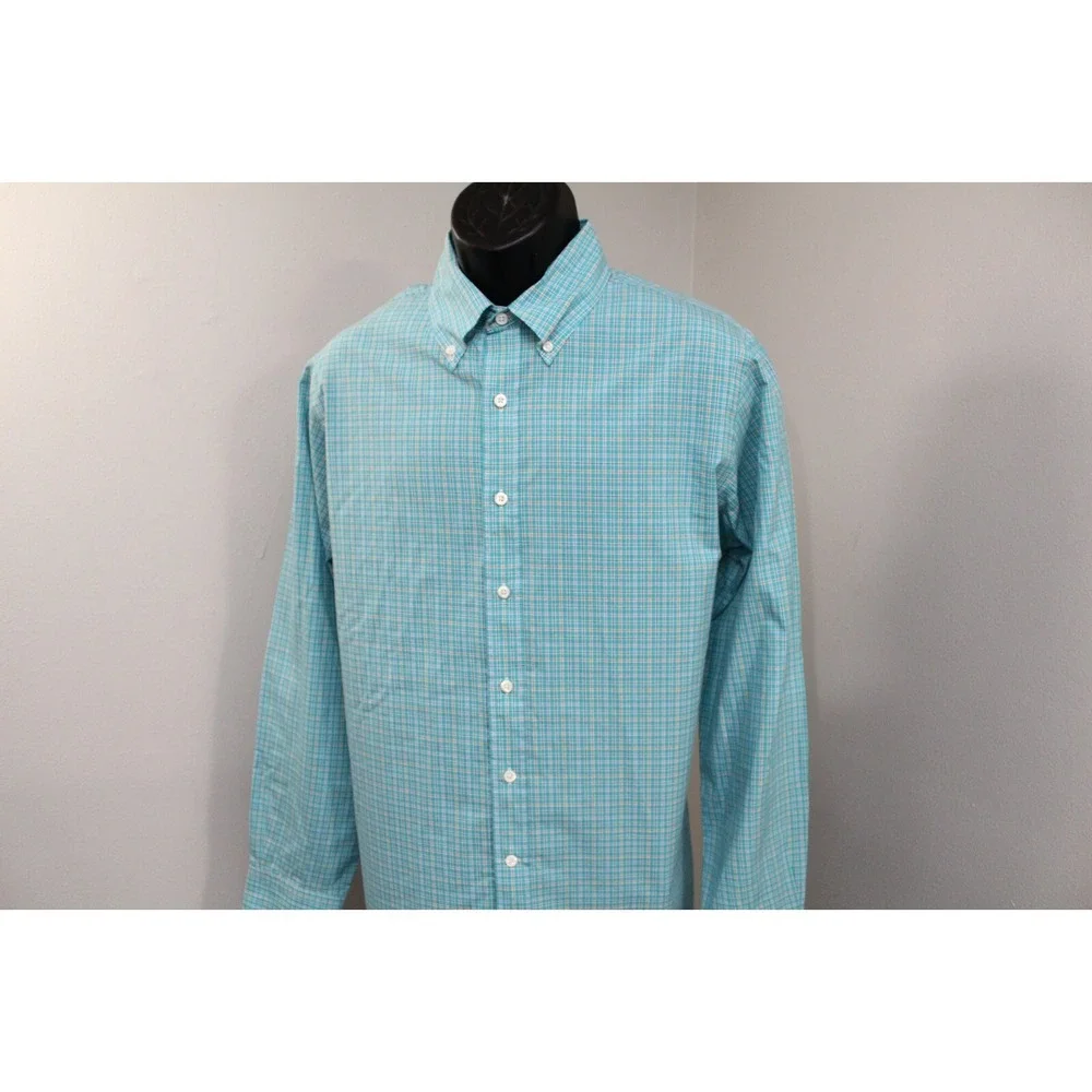 Polo Ralph Lauren Dress Shirt Plaid 120s 2-Ply‎ Classic Fit Long Sleeve Mens XL